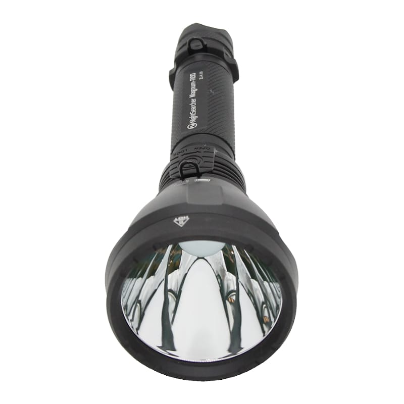 Nightsearcher Magnum 1100 Super Bright Torch LED End Angle photo