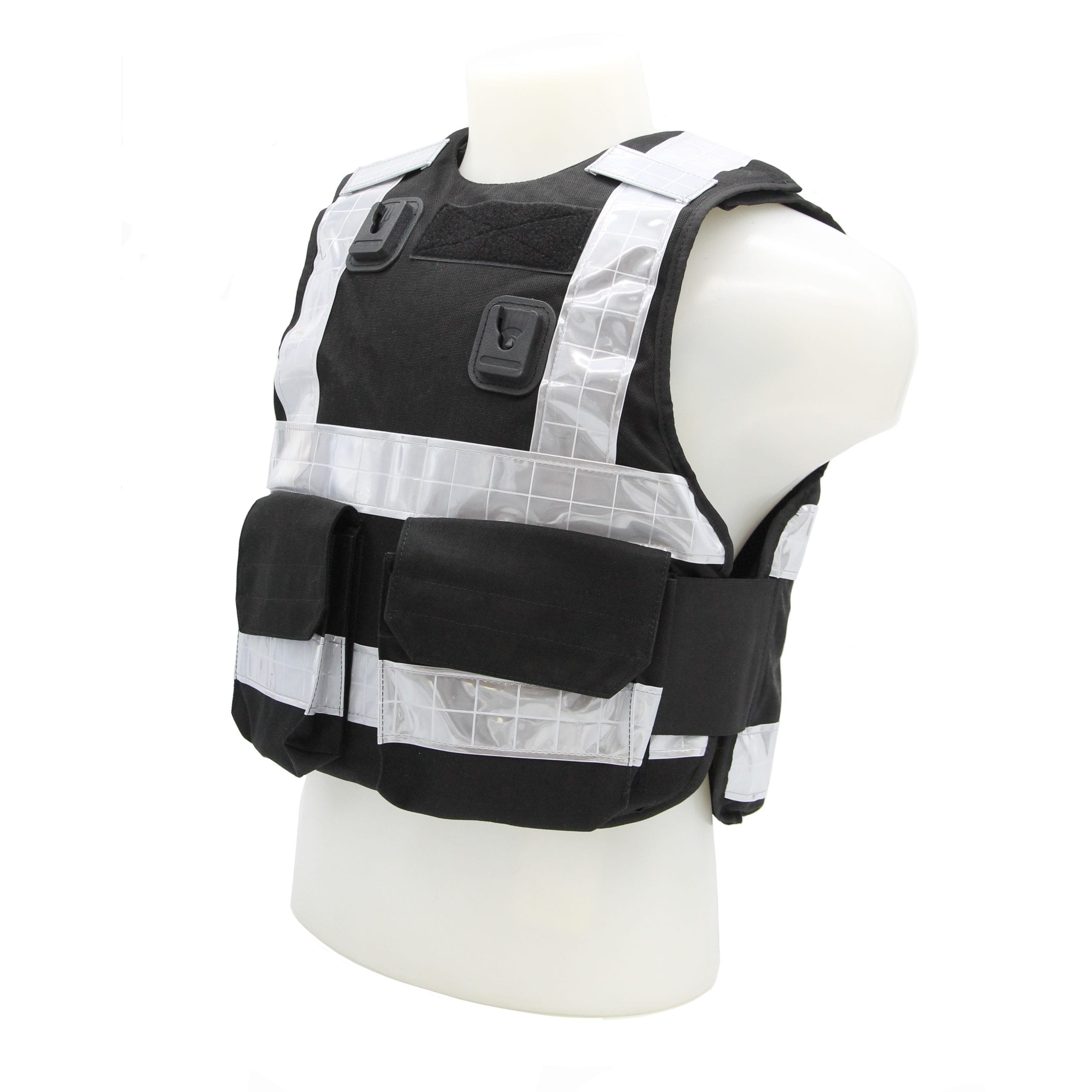 PPSS Black Stab Vest with Reflective Strips (KR1 SP1)