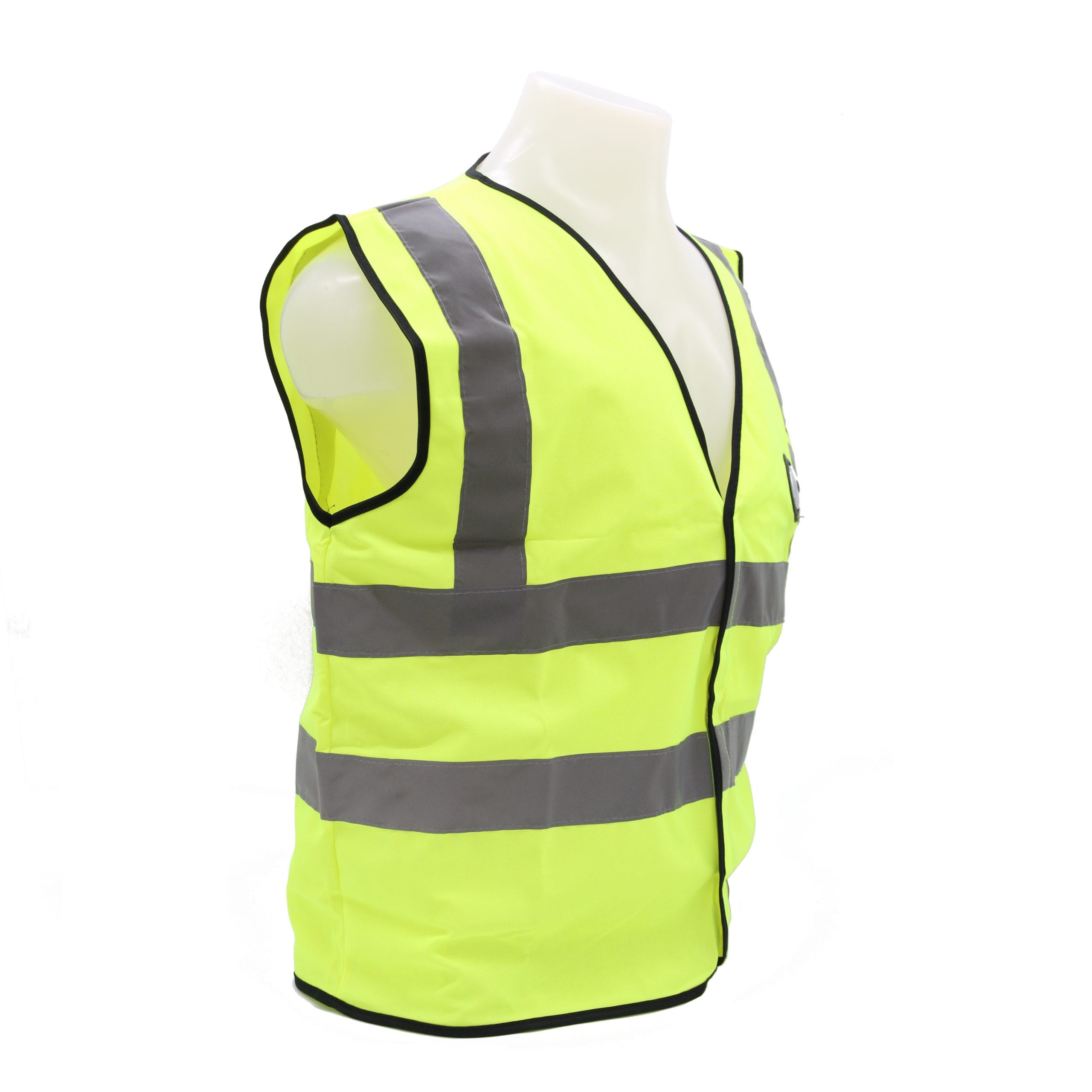 Yellow Hi Vis Vest with Rechargeable LED Light Front Angle 2 photo
