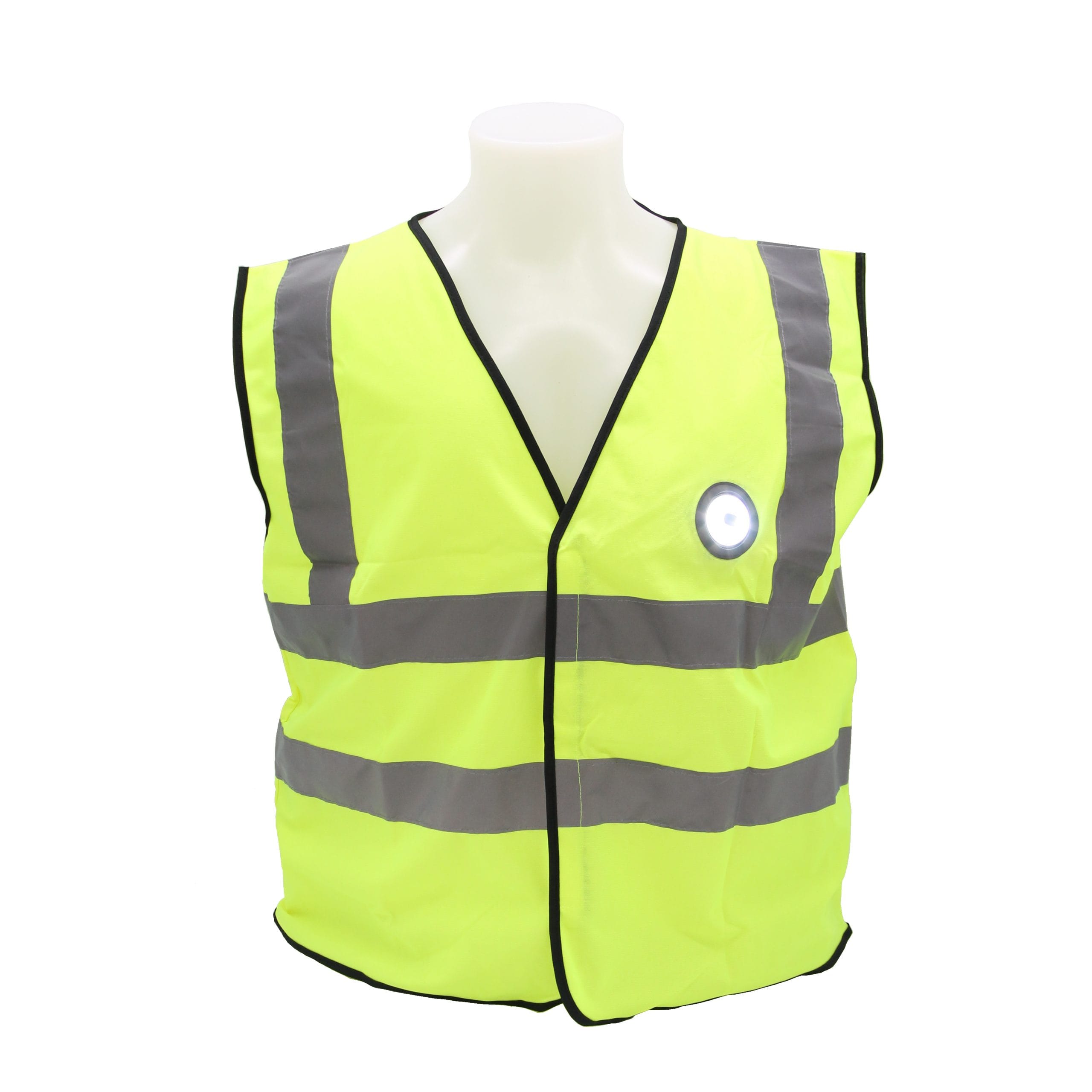 Nightsearcher Yellow Hi Vis Vest with Rechargeable LED Light