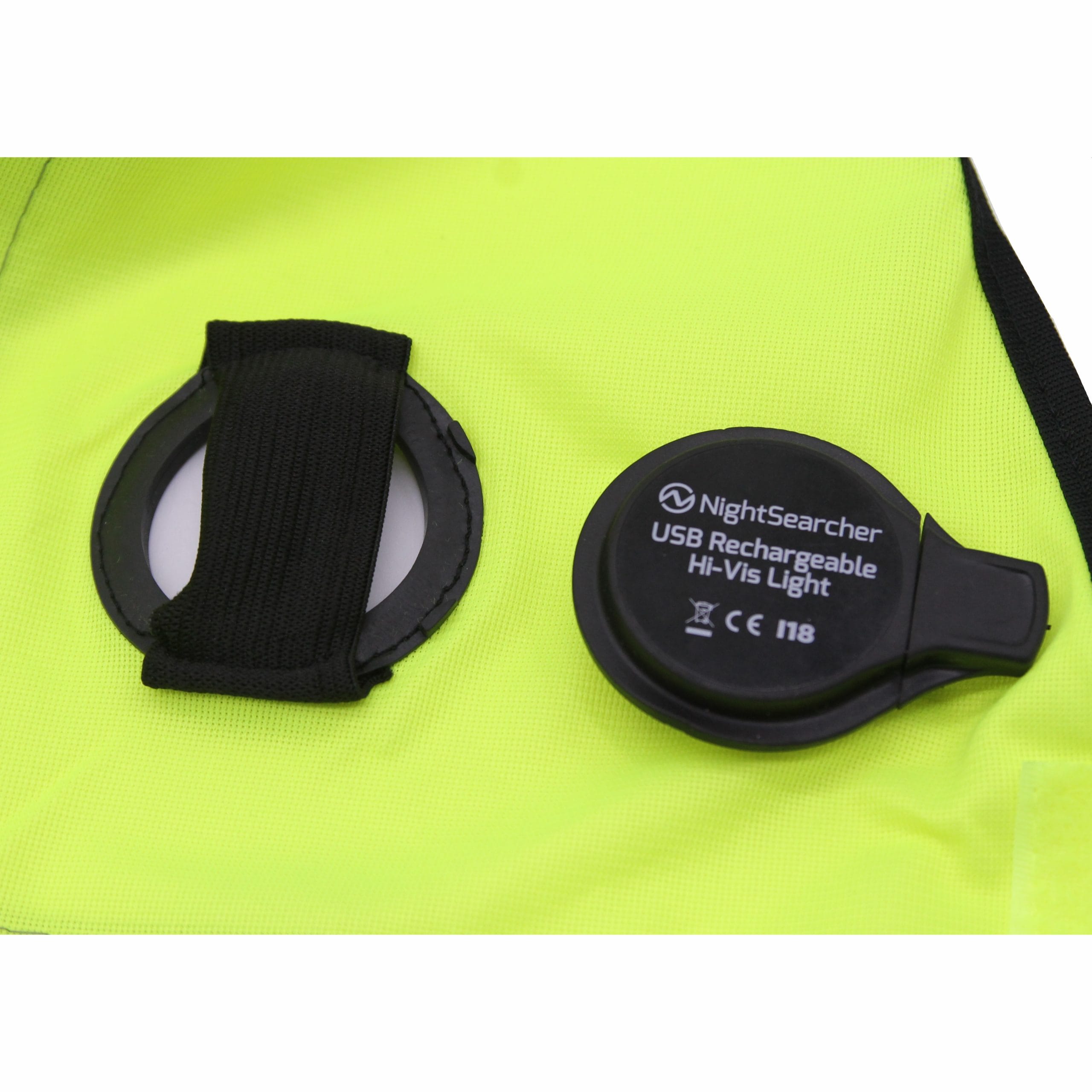 Yellow Hi Vis Vest with Rechargeable LED Light Light Zoom photo