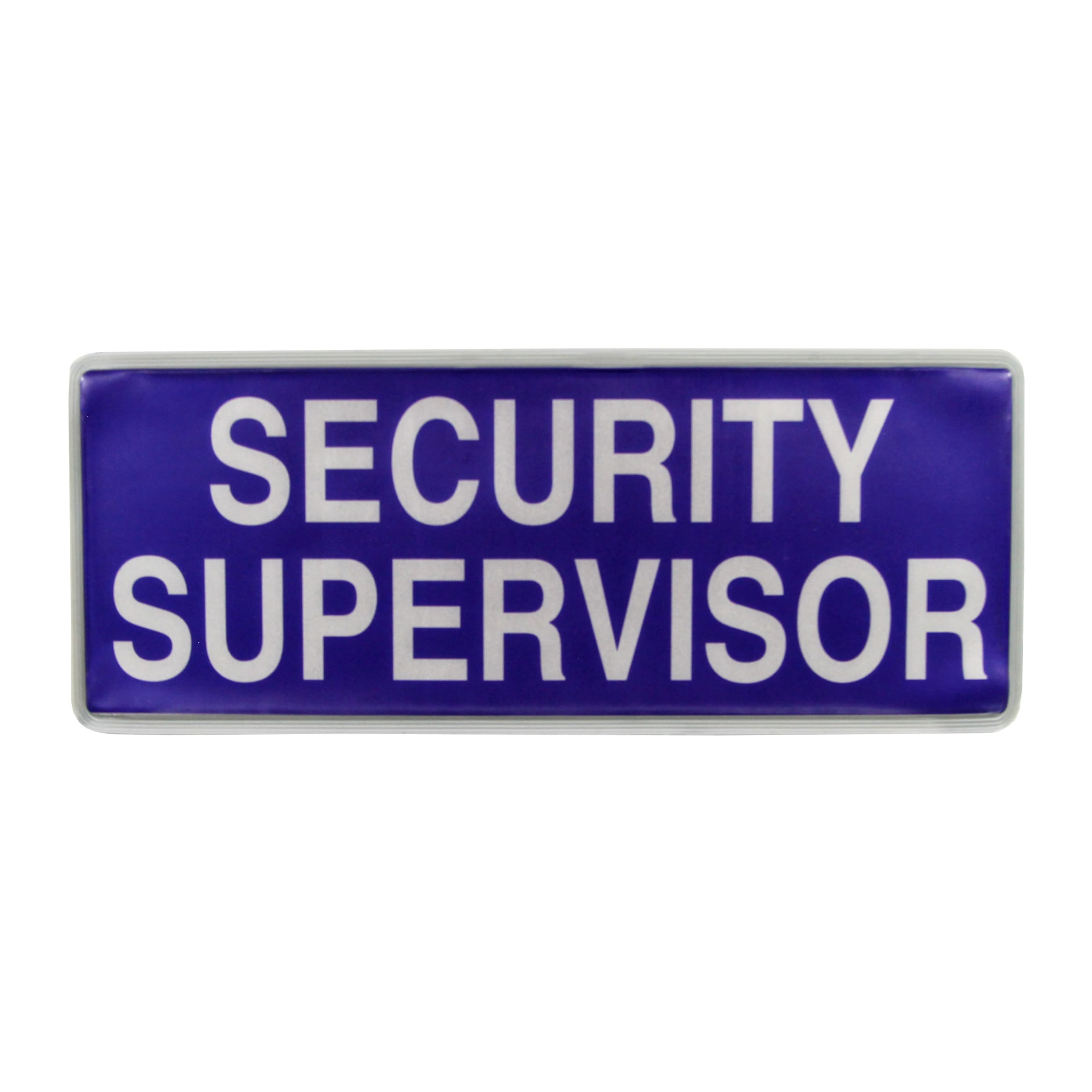 L-Max Reflective Security Supervisor Badge with Velcro – Blue - Image 2
