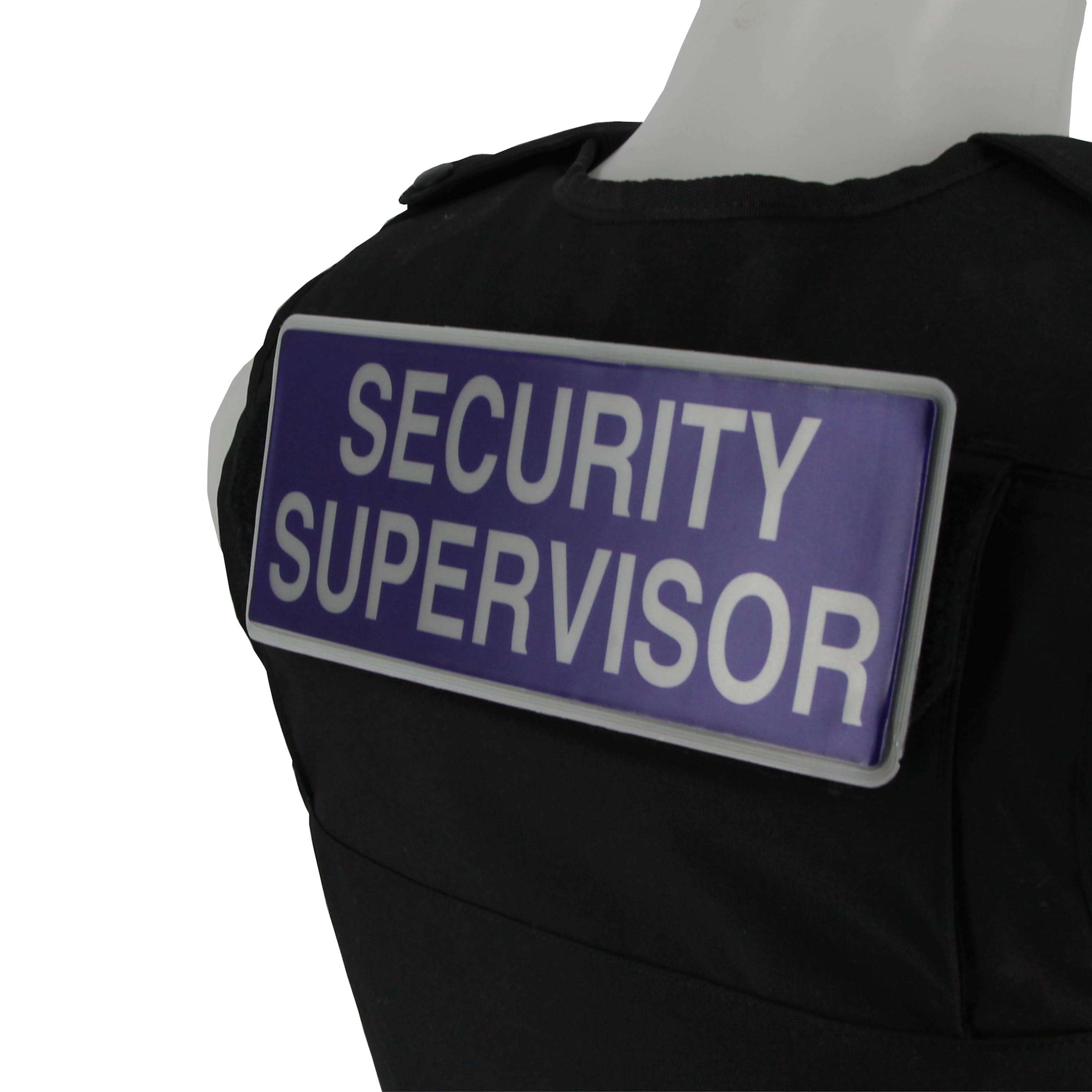 L-Max Reflective Security Supervisor Badge with Velcro – Blue - Image 10