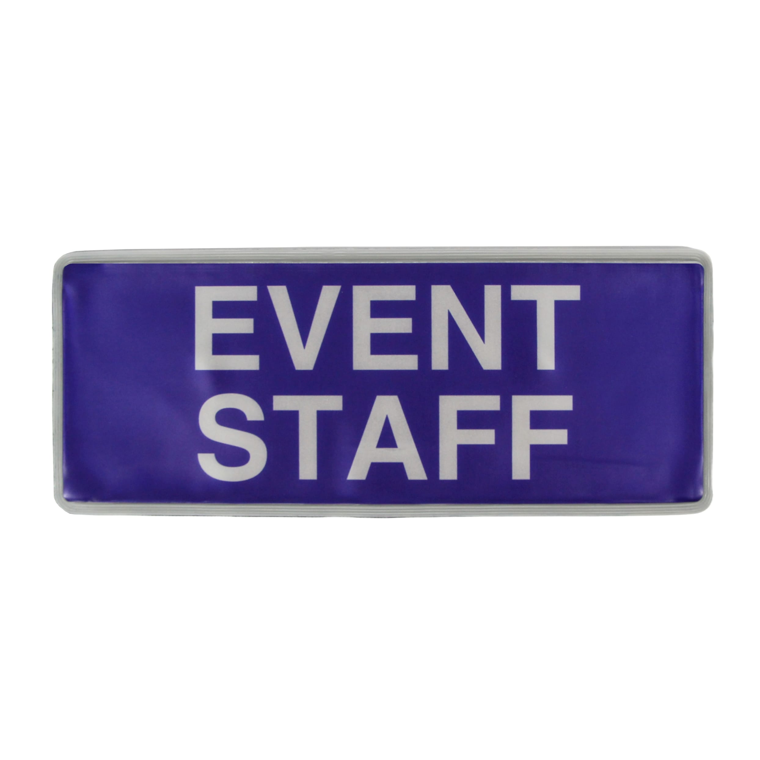 L-Max Reflective Event Staff Badge with Velcro – Blue - Image 2