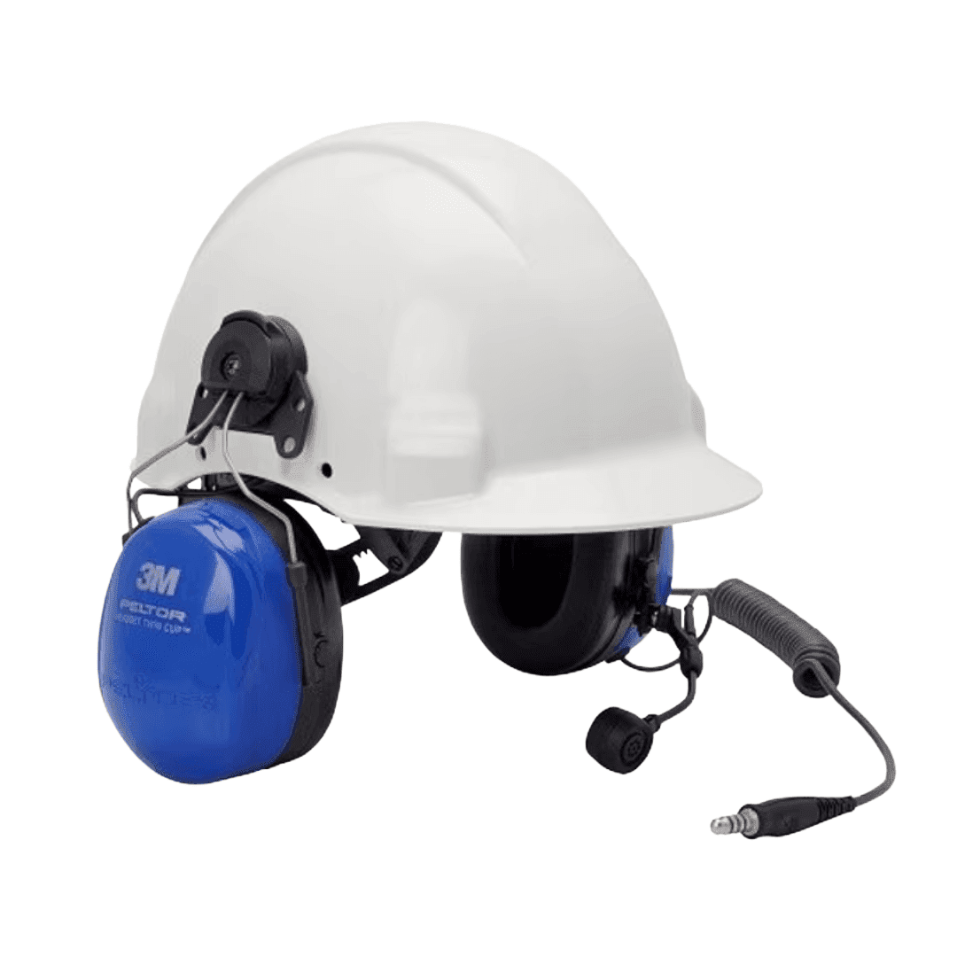 PMLN6333A - Motorola PELTOR ATEX Twin Cup Headset with Helmet Attachment & Boom Mic
